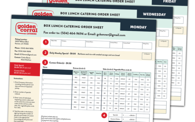 Something a little different: online catering order forms