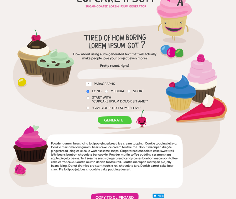 Cupcake Ipsum screenshot